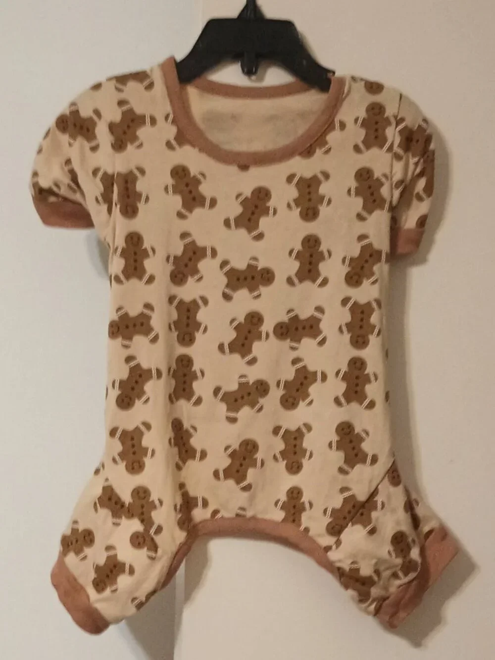 NWOT ~ Vibrant Life Gingerbread Man Pet Pajamas, Small - Beige